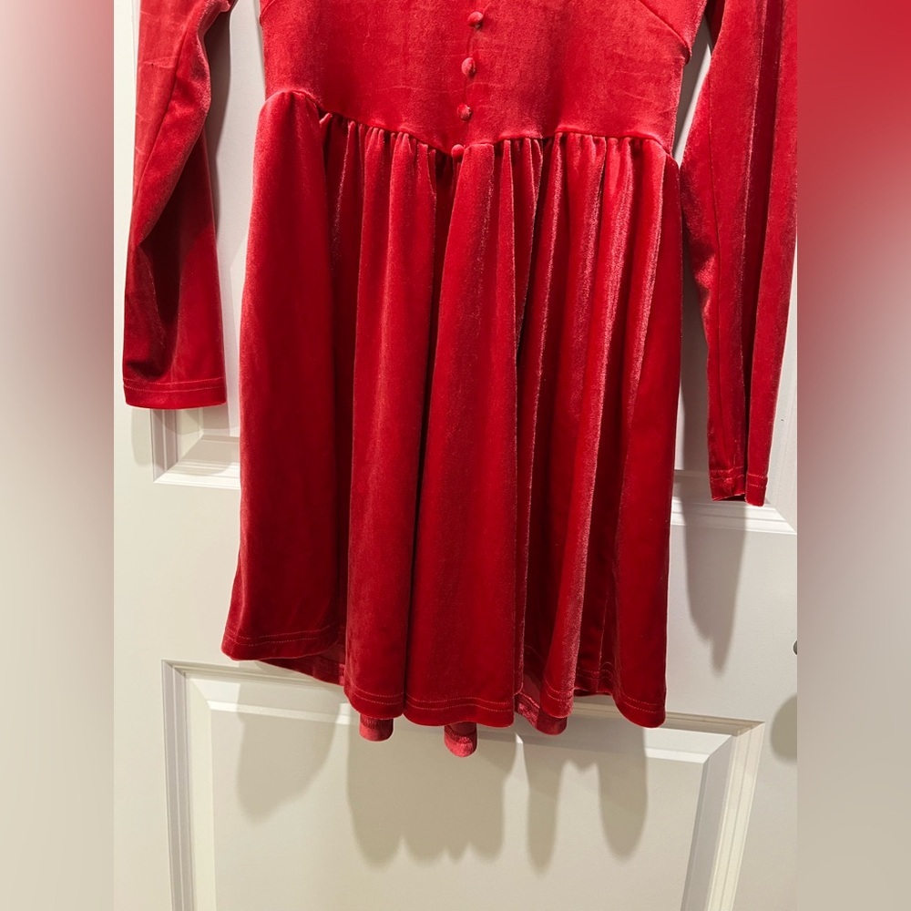 Cider Velvet V-Neck Mini Dress Long Sleeve Pink Size XS - Picture 6 of 11